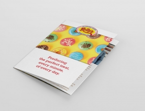 3 Panel Bi Fold A5 Leaflet Kellys Bakery