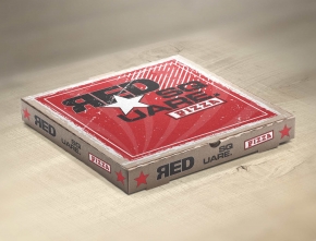 Pizza Box Designs – Red Square Pizza