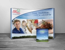 3 x 3 Easy Popup Display Signage Wall with Podium – Irish Country Meats